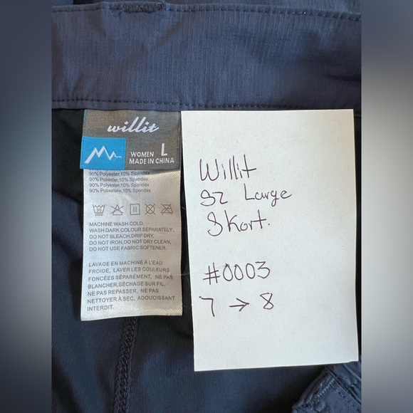 Willit Women's Outdoor Golf Casual Skort Skirt Navy Blue Active Sz Large - Picture 8 of 8